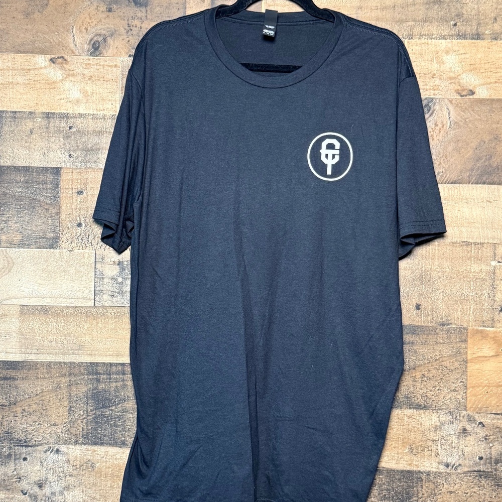 NWOT Perfect Tri District Men's Black White Cavetime Short Sleeve Tee Shirt XL
